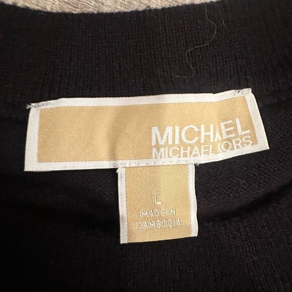MICHAEL KORS WOMENS BLACK BASIC SWEATER LARGE - Picture 6 of 7
